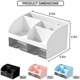 COMFYROOM beauty holder highlighting lipsticks and tools in transparent drawers.