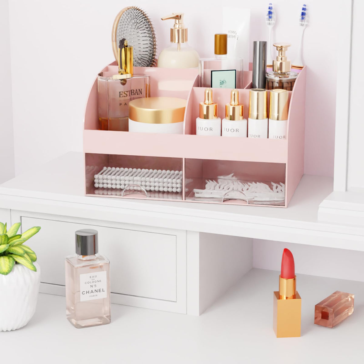 COMFYROOM compact organizer fits small spaces while expanding storage options.