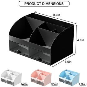 COMFYROOM makeup organizer with brush holder keeps brushes within arm reach