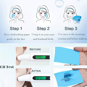 ComfyTouch oil blotting papers in compact pack shown for purse use, ideal for quick refresh during busy days.