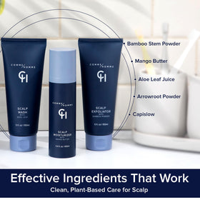 Comme Homme 3-Step Scalp Care Routine kit helps refresh and hydrate daily.