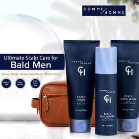 Comme Homme Detoxifying Scalp Exfoliator with Bamboo Stem Powder refreshes the scalp.