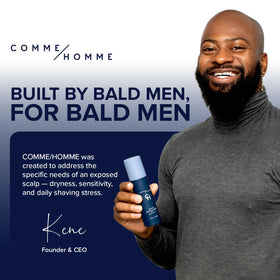Comme Homme Hydrating Scalp Wash foamy lather demonstrates gentle cleansing without stripping.