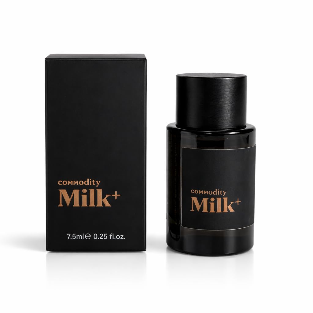 Commodity Milk+ Bold 7.5ml bottle with smoky, sweet fragrance for evenings.