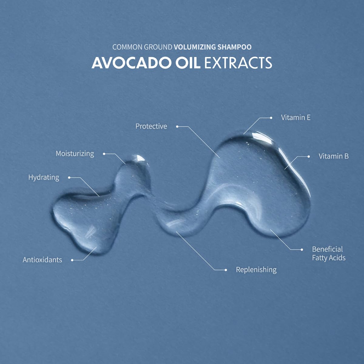 Common Ground avocado oil drops highlight nourishing plant-based care.