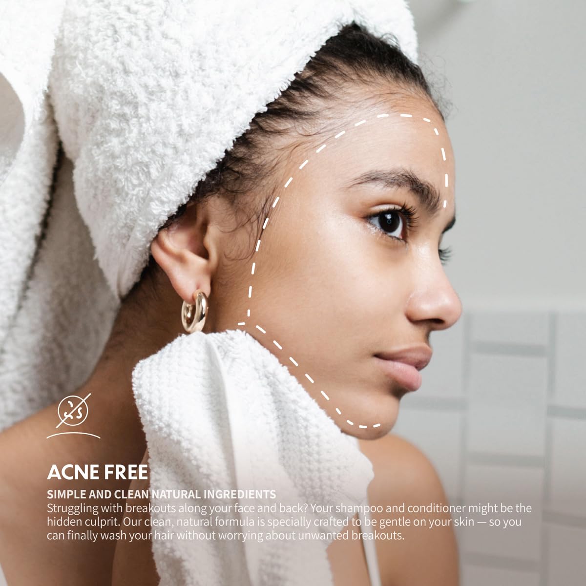 Common Ground pH 5.5 balance graphic emphasizes gentle scalp care.