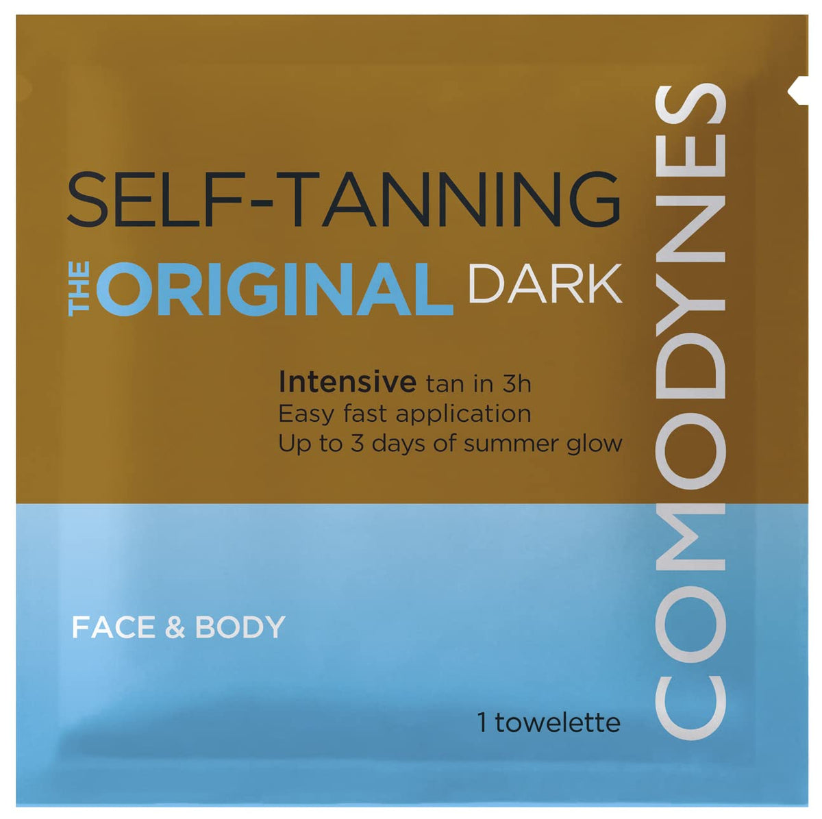 Comodynes Intensive Self Tan Towelettes for the face provide a natural glow without sun.