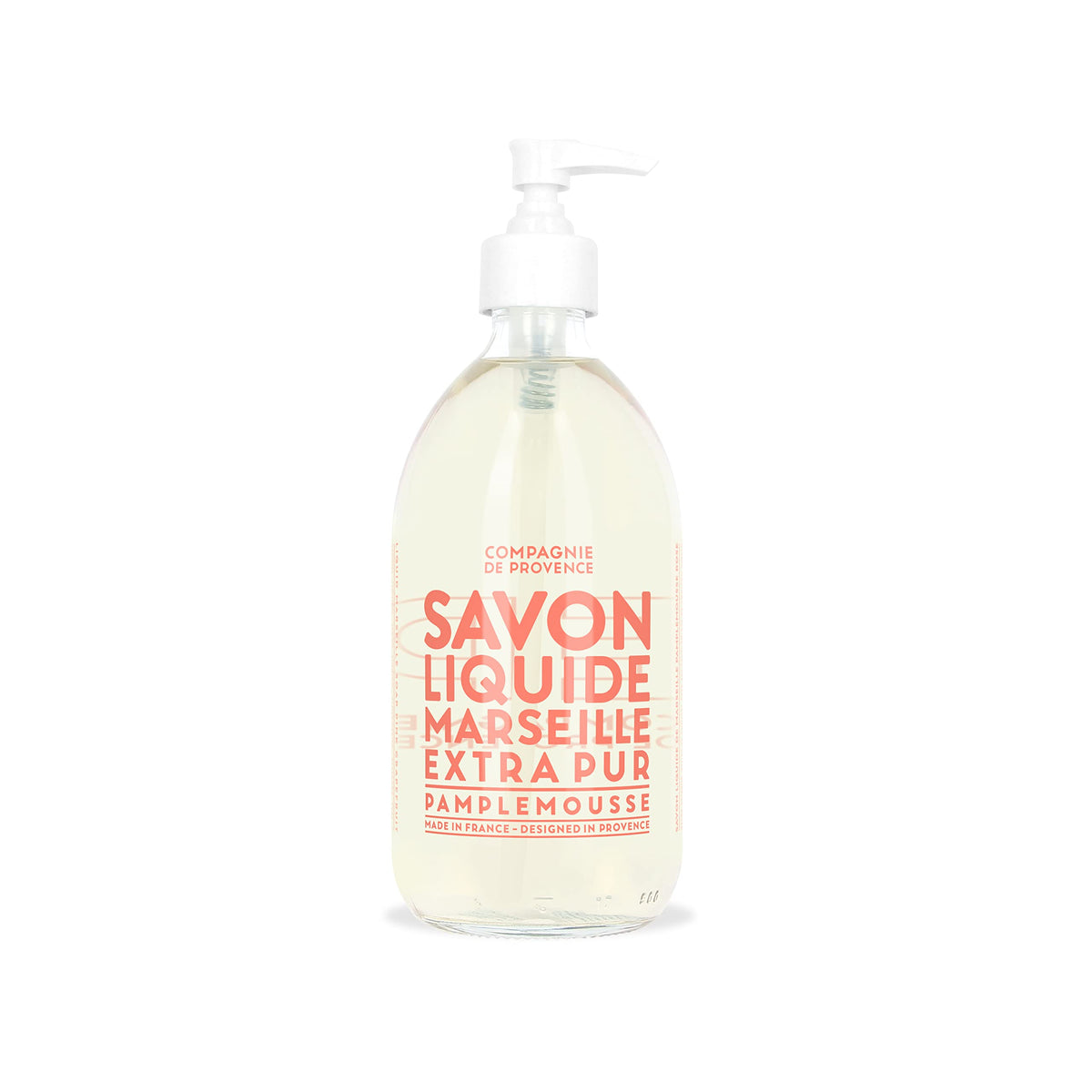 La Compagnie de Provence pink grapefruit bottle ready for daily hand washing with a refreshing aroma