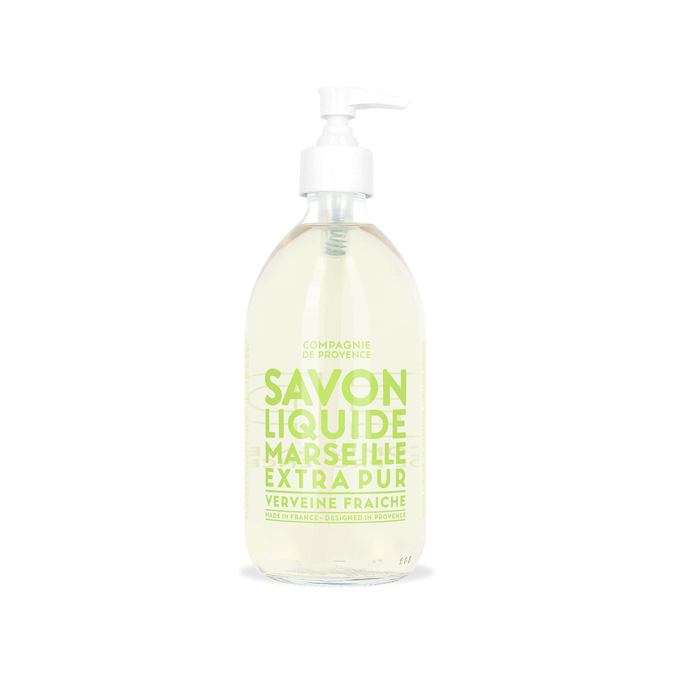 La Compagnie de Provence Savon de Marseille Extra Pure Liquid Soap in a pump bottle for everyday hand washing