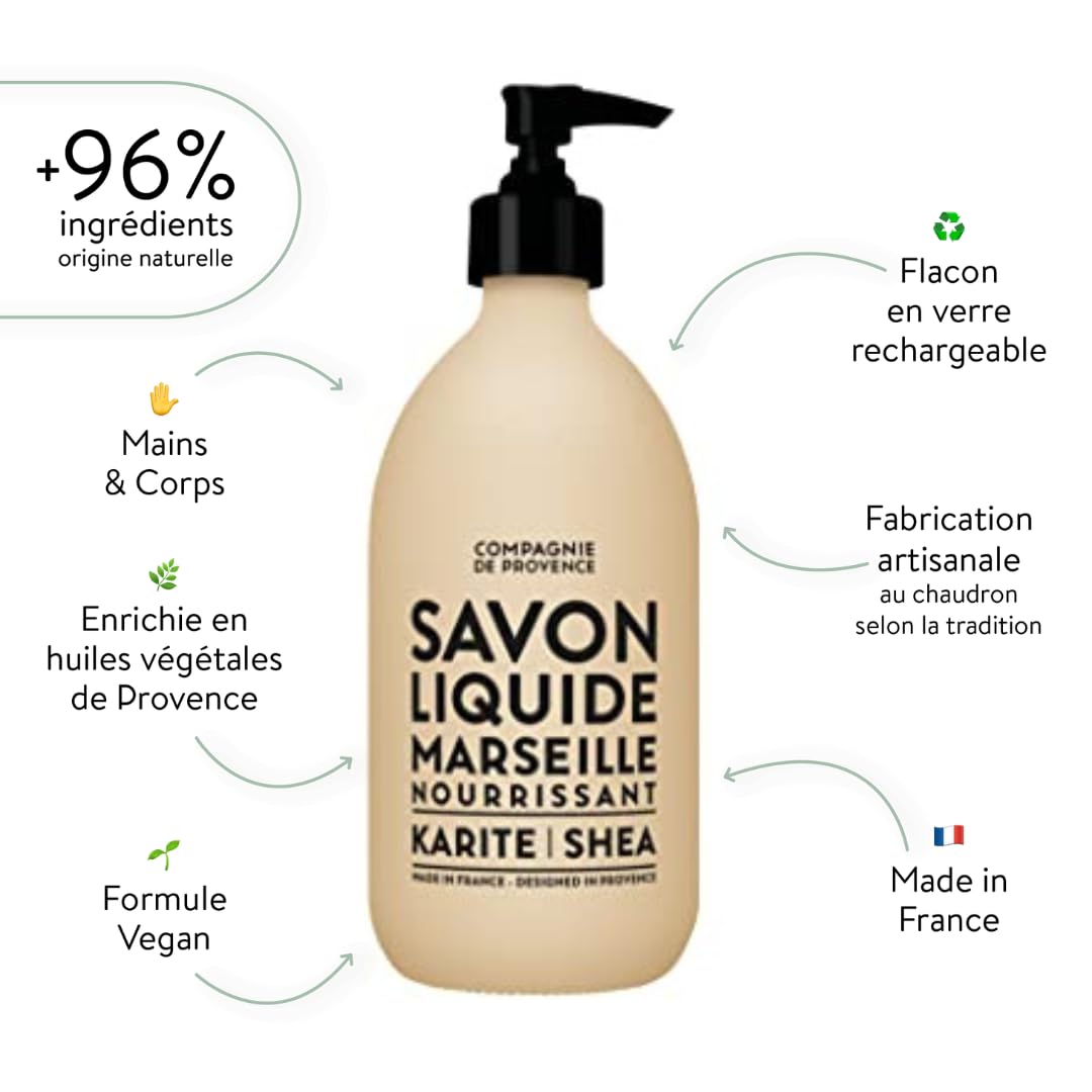 La Compagnie de Provence Shea Butter ingredients close-up for nourishing care.
