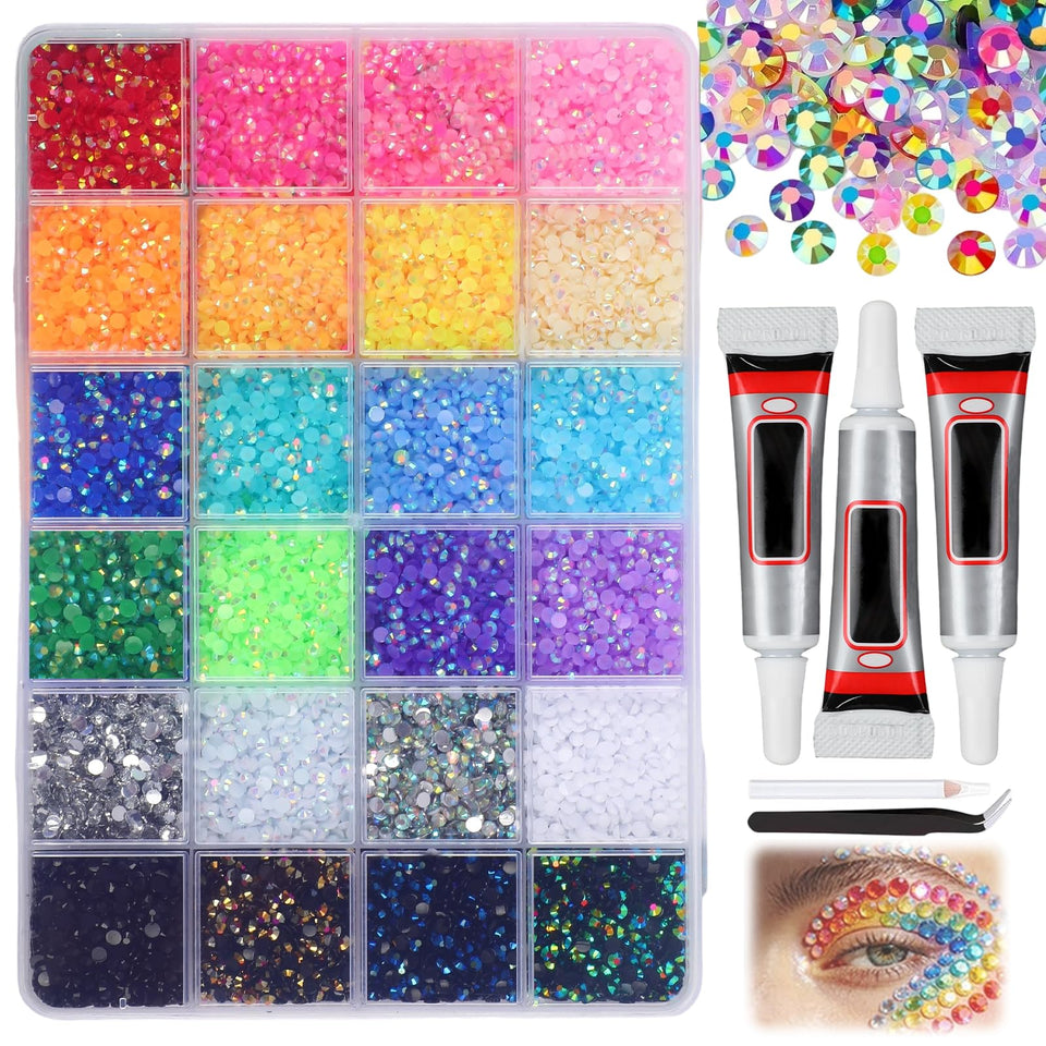 Compensai colorful rhinestone kit for nail art collection sparks creative sparkle and precise placement.