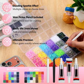 Compensai resin jelly rhinestones for diamond art deliver lightweight shine and easy adherence.