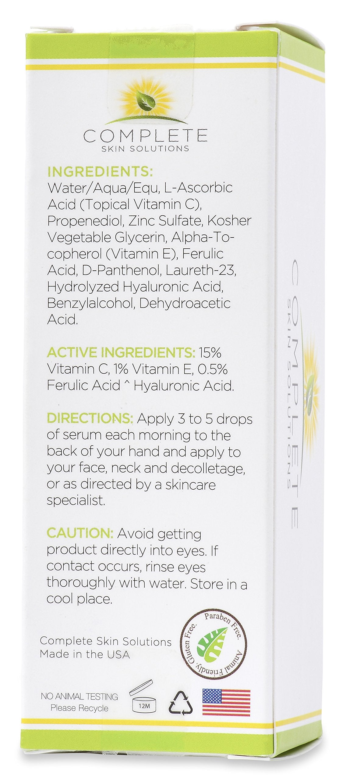 Complete Skin Solutions hyaluronic acid serum essence providing hydration for skin.