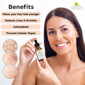 Complete Skin Solutions USA-made label close-up indicating quality ingredients.