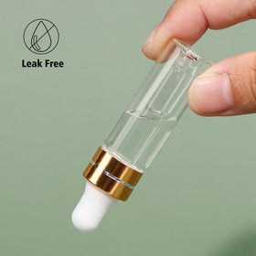 Comrzor glass dropper bottle with screw mouth provides secure, leak-free storage.