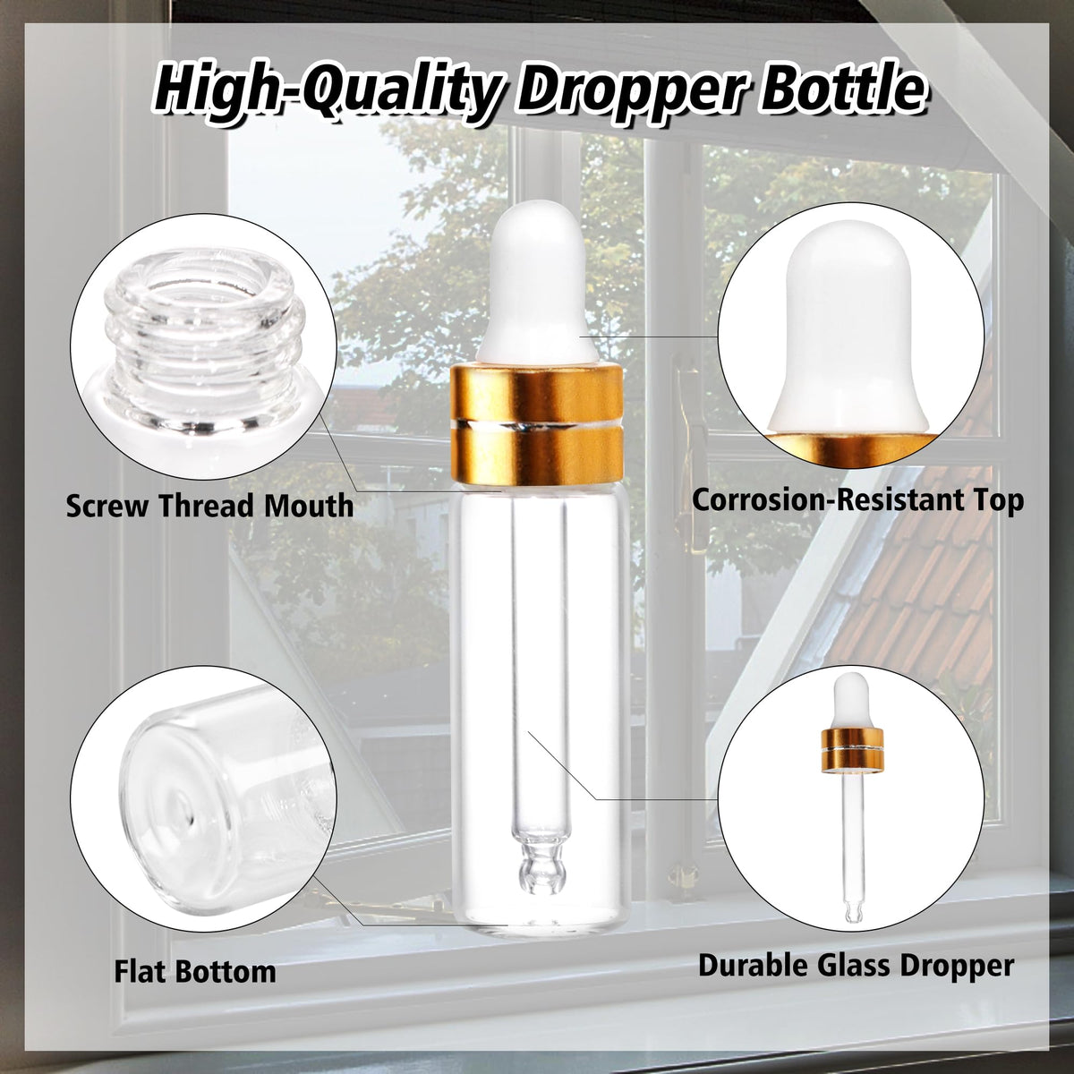 Comrzor set includes two plastic droppers for precise dispensing and refills.
