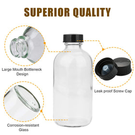 COMUDOT set of 20 bottles keeps bathroom organized and easy to label.