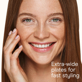 Anti-frizz protection reduces flyaways and adds shine.