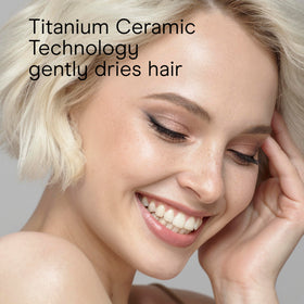 ArteBella ceramic coating distributes heat evenly to protect hair.