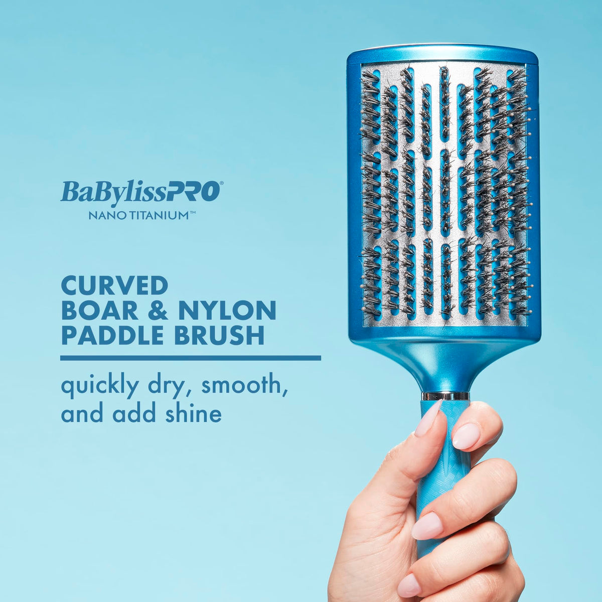 Conair BaBylissPRO bristles close-up show boar and nylon mix for detangling.