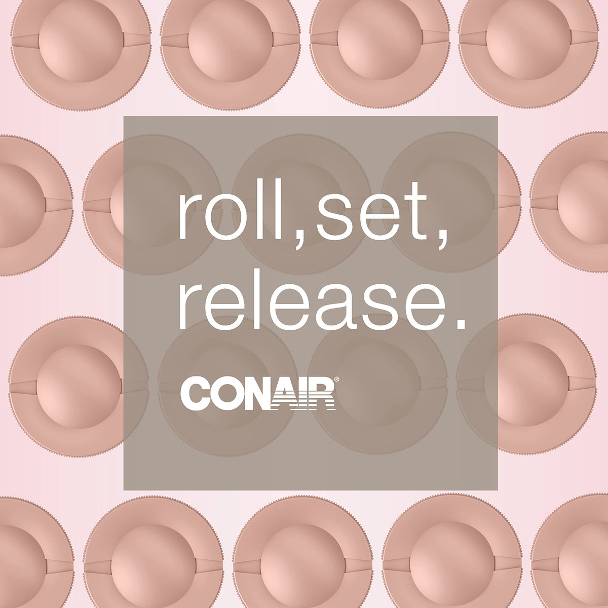 Conair ceramic jumbo rollers in use on hair
