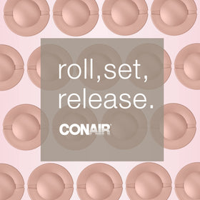 Conair ceramic jumbo rollers in use on hair