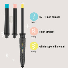 Conair Curl Collective half-inch barrel highlights perfect for defining tight coils with low heat.