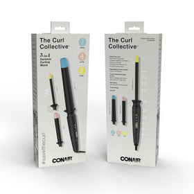 Conair Curl Collective heat settings display helps tailor styling to hair type.