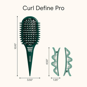 Conair Curl Define Pro detangler brush close-up of mixed bristles for smooth detangling.