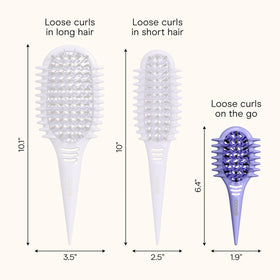 Conair Curl Define Pro Mini Detangler Brush purple hue adds stylish flair