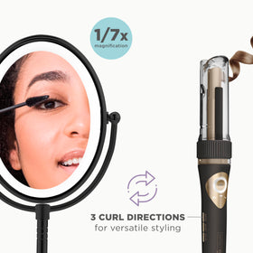 Conair Curl Secret auto wrap technology guides hair safely during curling