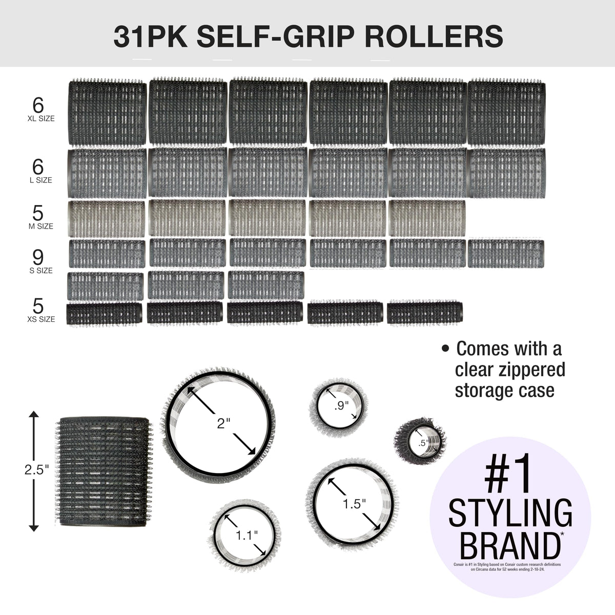 Conair Heatless Curlers in use overnight for effortless waves.