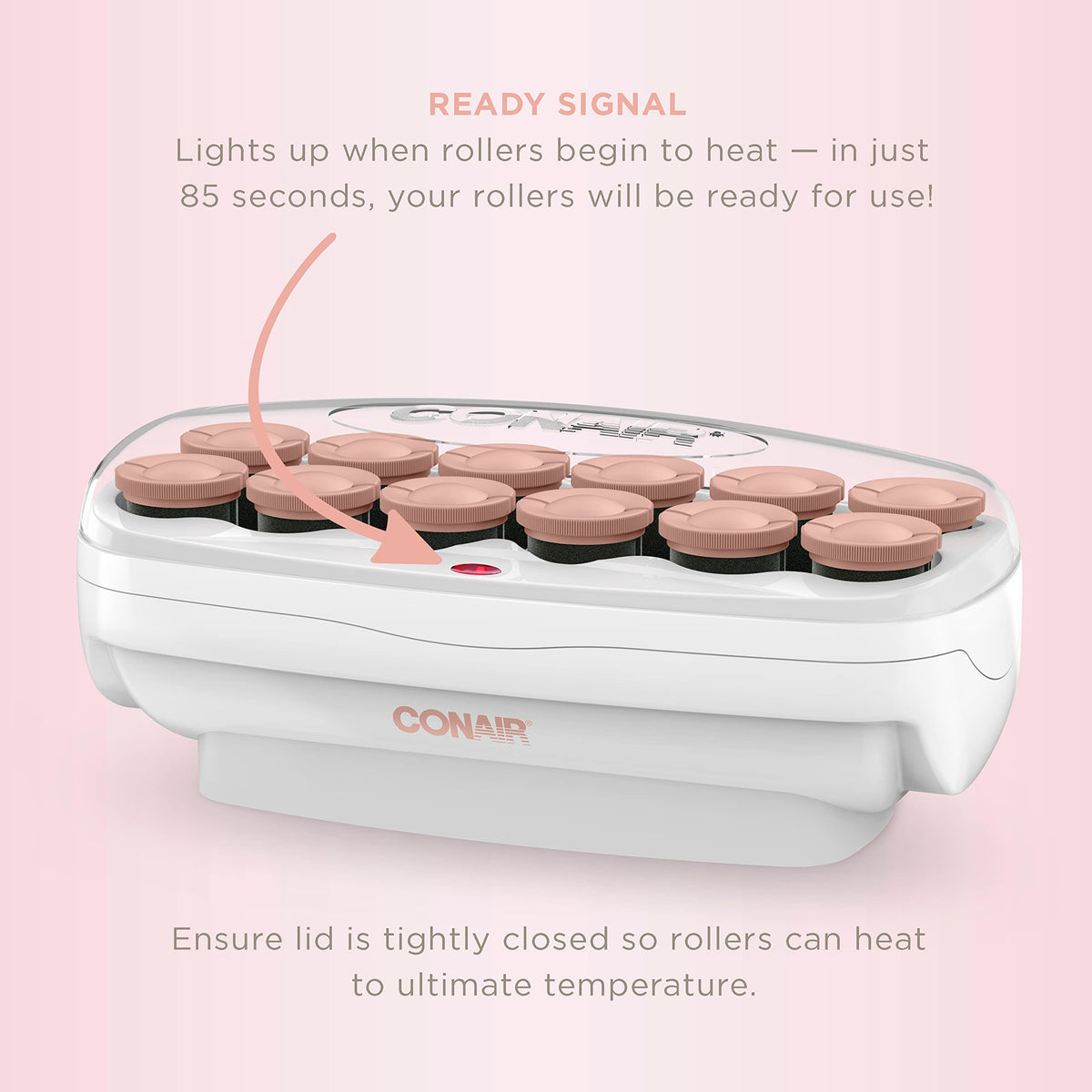 Conair hot roller super clips included for secure hold