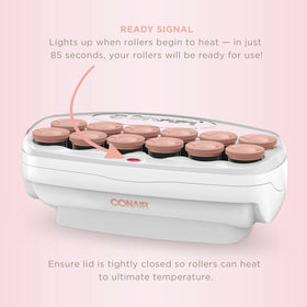 Conair hot roller super clips included for secure hold