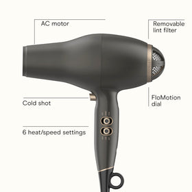 Diffuser attachment adds defined waves and volume to the FloMotion Pro.