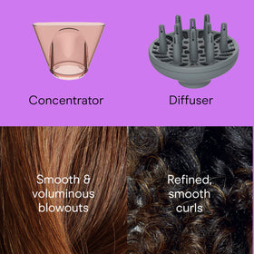 Three heat and two speed options for customized styling.