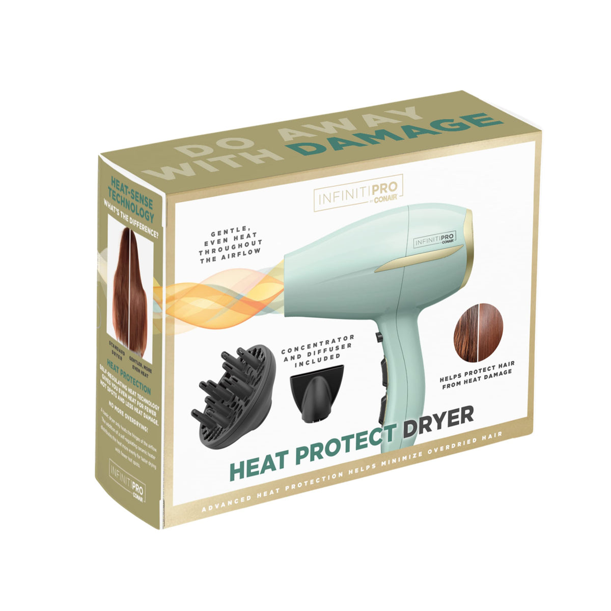 Conair InfinitiPRO removable lint filter helps extend motor life