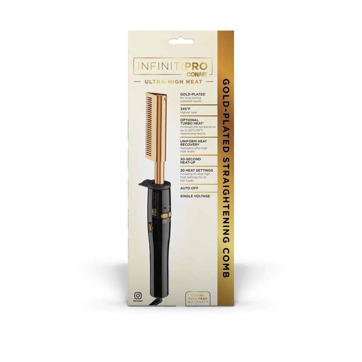 Ergonomic handle in use for comfortable styling sessions.