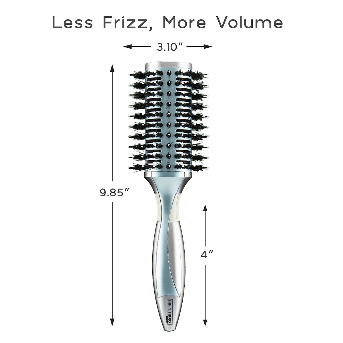 Conair InfinitiPro icy blue brush enhances styling with comfortable grip
