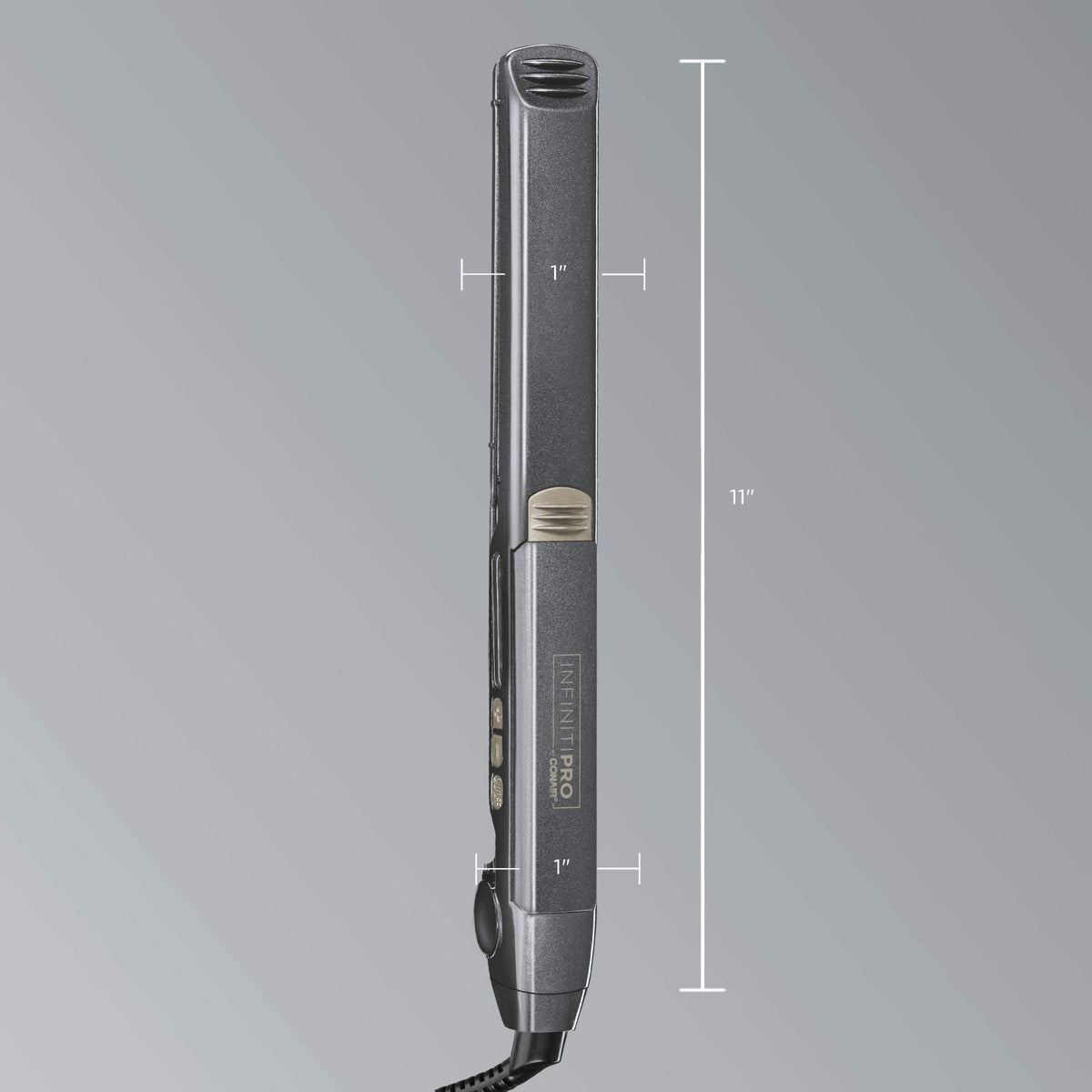 Conair Infinitipro teal flat iron used to create sleek or wavy looks