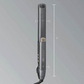 Conair Infinitipro teal flat iron used to create sleek or wavy looks