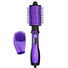 Conair Knot Dr. All-In-One Oval Dryer Brush close-up showing detangling Flexalite bristles for painless detangling