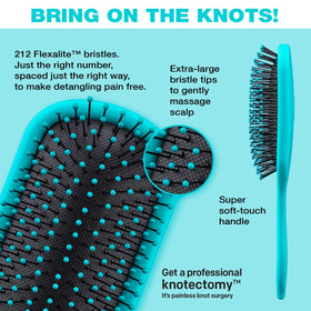 Conair Knot Dr. Pro Brite Detangler Brush bristles closeup painless detangling for various hair types