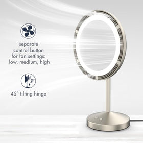 Conair mirror includes 10x spot magnification for detailed skincare and makeup editing