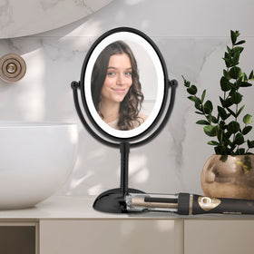 Conair Lighted Mirror uses LEDs for bright, long-lasting illumination