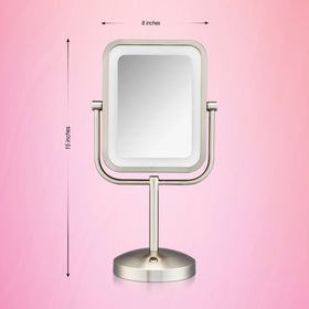 Conair lighted makeup mirror battery operation base for cordless convenience.