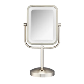Conair lighted makeup mirror front view with 1x to 8x magnification for versatile grooming.