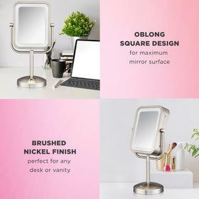 Conair lighted makeup mirror LED settings for day or night lighting.