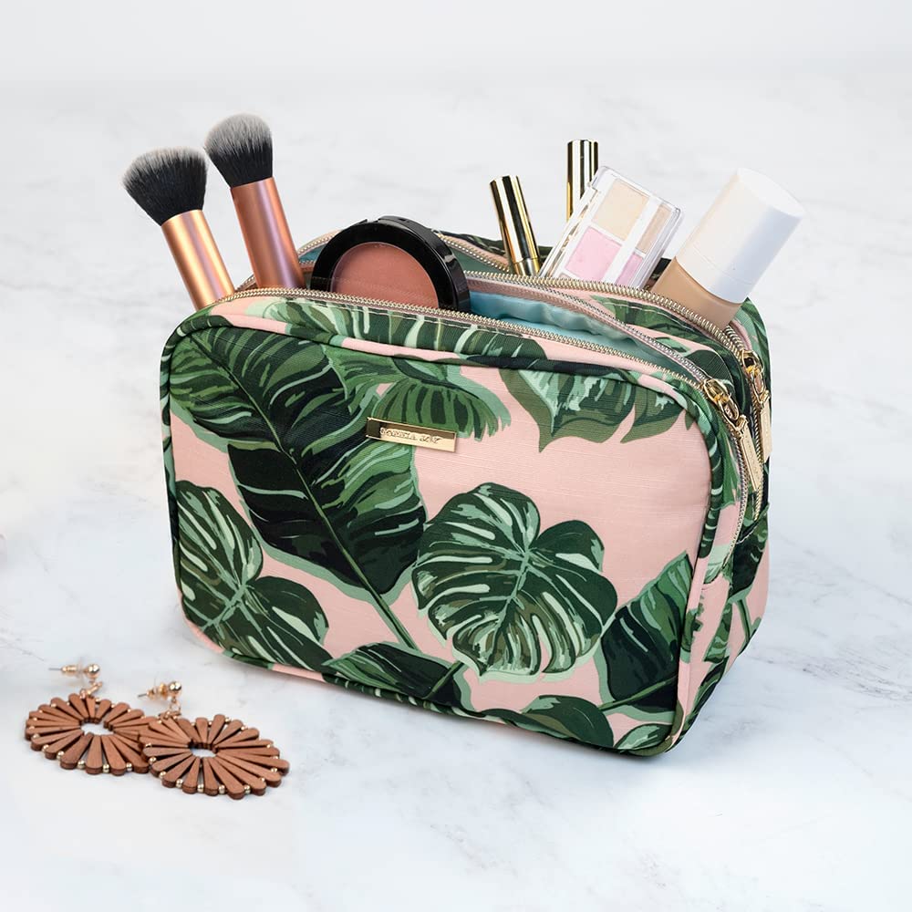 Conair makeup case with wipeable lining simplifies cleaning after trips.