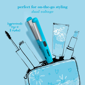 Conair Mini Dual Deluxe Styler ceramic technology distributes heat evenly for smooth results